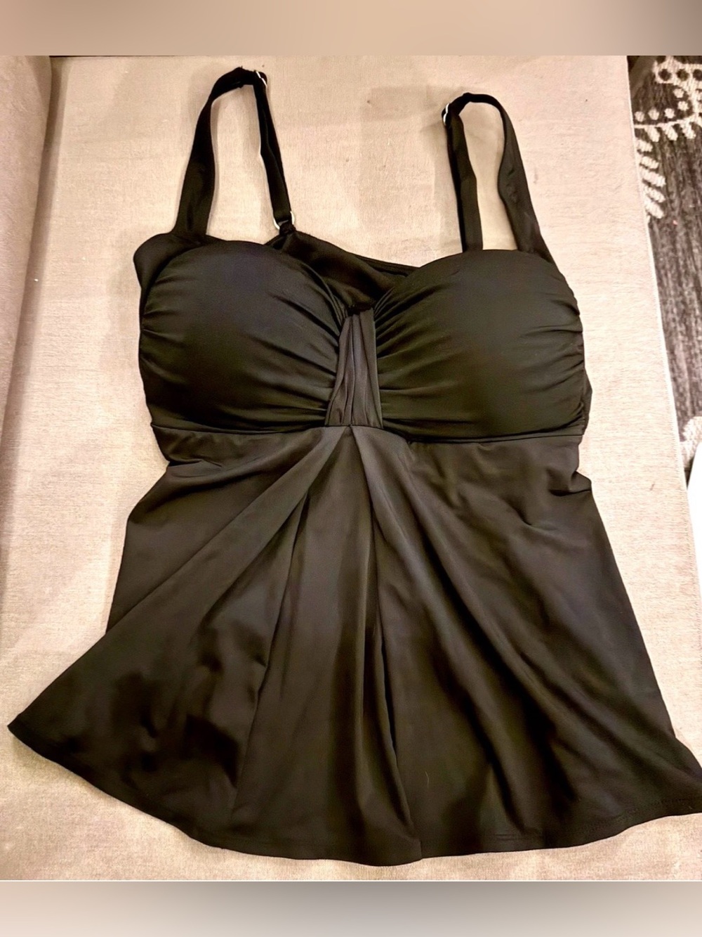 🖤COLE OF CALIFORNIA🖤 SMOCKED RUCHED MOLDED BRA TANKINI SWIM TOP